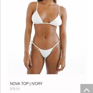 Slate Swimwear Ivory String Bikini Set Sz M